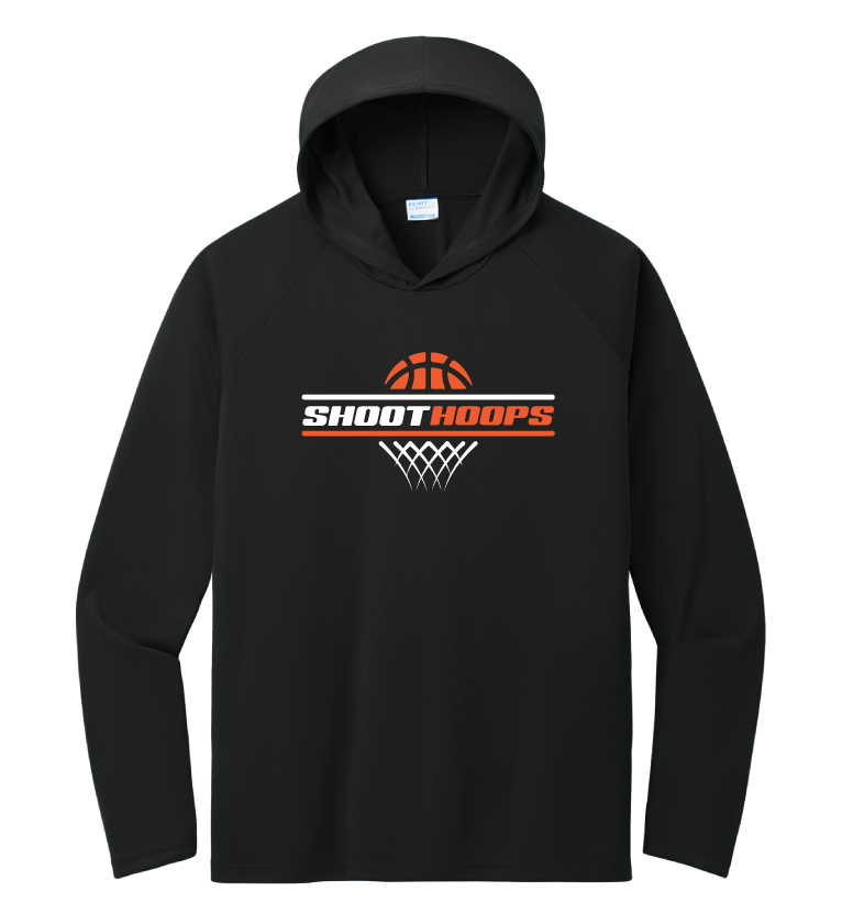 Long Sleeve Hooded Performance Shooting Shirt – Black